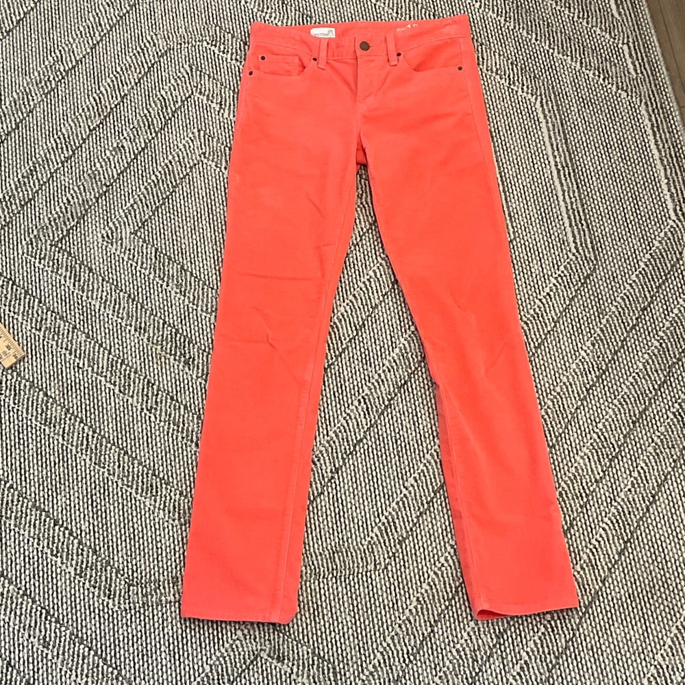 GAP Women's Bright Coral Straight Leg Jeans corduroy thin cotd